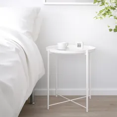 میز سینی GLADOM ، سفید ، 17 1 / 2x20 5/8 "- IKEA