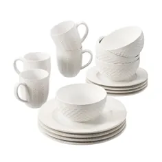 Better Homes & Gardens 16-Piece Modern Farmhouse Mix & Match Dinnerware - Walmart.com