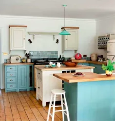 الهام از کمی آشپزخانه فیروزه ای و آبی - تزئین اعتیاد 2