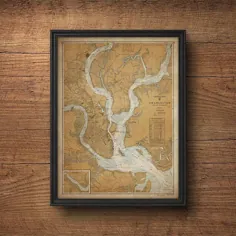 نقشه چارلستون نقشه کارولینای جنوبی نقشه قدیمی چارلستون |  اتسی