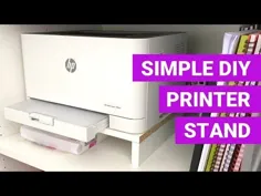 پایه ساده چاپگر DIY با فضای ذخیره سازی کاغذ