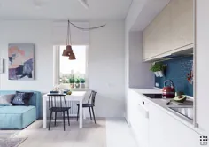 یک آپارتمان به سبک اسکاندیناوی ایده آل برای یک خانواده کوچک