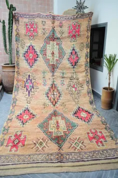 فرش خوش رنگ منطقه فرش بوجاج فرش منطقه فرش مراکش |  اتسی