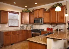 عکس آشپزخانه - سنتی - کابینت های چوبی متوسط ​​، قهوه ای طلایی (صفحه 3)