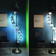 Mosaic Floor Lamp 10 Color Different Option 5 Ball ترکی |  اتسی