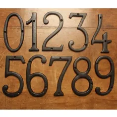 شماره های خانه چدنی شماره های نشانی فلزی 6 اینچ |  اتسی