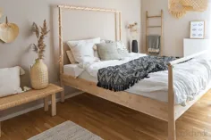 Schlafzimmer streichen mit beiger Wandfarbe und Einrichtungsideen ›dreieckchen