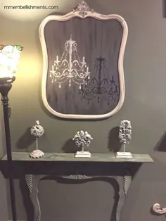 قاب آینه چرمی مورد استفاده در هنر لوستر