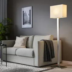 TOMELILLA چراغ طبقه ، اندود نیکل / سفید ، 59 اینچ (150 سانتی متر) - IKEA