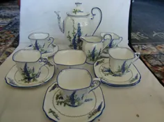 مجموعه چای رویال استاندارد چین آرت دکو - Delphinium تاریخ ثبت 1930 |  eBay
