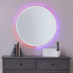 آینه LED با نور پس زمینه Ombre ، گرد
