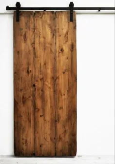 porta scorrevole در legno massello invecchiato