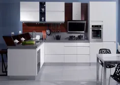 عرضه لاک سفید و مدرن چوبی آشپزخانه چوبی کابینت کارخانه - OEM