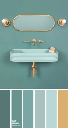 8 طرح رنگی زیبا برای ایده های رنگ حمام