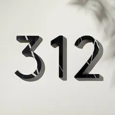 شماره های خانه مرمر سیاه Aurele 6 "| CB2