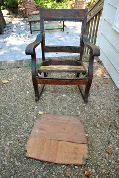 اصلاح مجدد یک صندلی گهواره ای قدیمی: قسمت 1 |  عشق خانه جوان