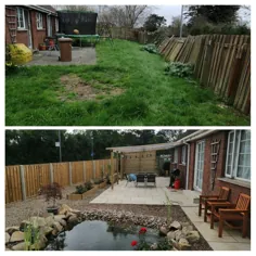 بازسازی باغ قبل و بعد