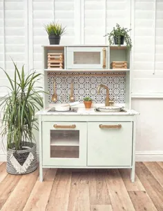 The Absolute Cutest Kid's Play Kitchen Makeover - DIY Darlin '