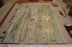 میز انتهایی شیشه ای رنگ آمیزی شده با سنگ مرمر DIY - اعتیاد 2 تزئین®