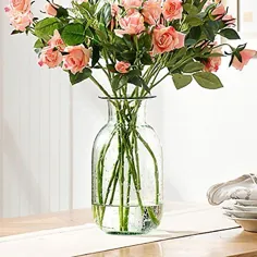 دکوراسیون نوح گلدان شفاف دست ساز و دست ساز سبز و شیشه پر کننده برای منزل و عروسی اندازه دکوراسیون داخلی و فضای باز بزرگ