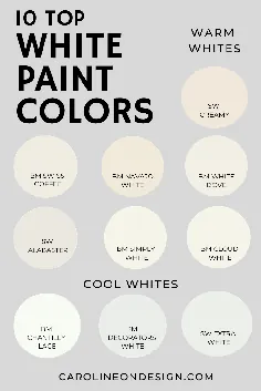 10 رنگ سفید رنگ که طراحان دوست دارند |  کارولین در طراحی