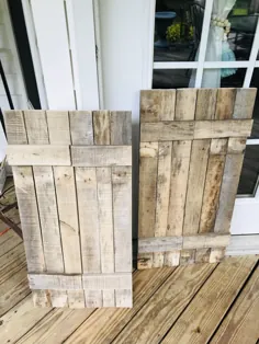 کرکره های چوبی DIY - نحوه ساخت روکش های پنجره روستایی - گنجینه های التقاطی من