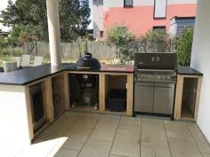 آشپزخانه بیرونی خود ساخته