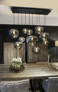 Hanglamp Sphere Metallic Smoke BULBS 10x Mondgeblazen S، M en L - Verlichting - Collectie - Looiershuis