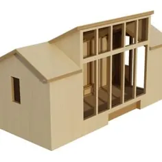 8 X 16 خانه کوچک روی چرخ برنامه ریزی DIY سرگرم کننده برای ساخت |  اتسی