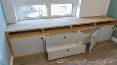 Sitzbank mit Stauraum vor Fensterbank bauen - Ein IKEA Hack