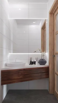 حمام میهمان مدرن - ایده هایی برای فضای عملی و کاربردی طراحی کنید