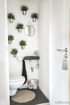 الهام از خانه: اینگونه شما توالت خسته کننده خود را با گلدان های گل آویز دلال می کنید - Interiorjunkie