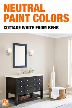 BEHR ULTRA 1 گالری  # 13 Cottage White Extra Durable Egghell Enamel Paint & Primer-275001 - انبار خانه