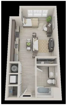 آپارتمان کوچک طرح تزئین اتاق خواب