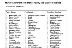 استارتار شربت خانه و لیست اصلی Staples - اولین آپارتمان من