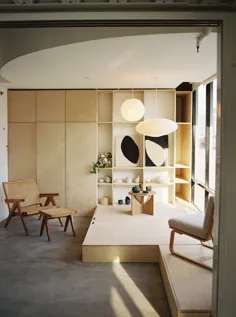OWIU Studio سبک ژاپنی را به آپارتمان Biscuit Loft در LA آورده است