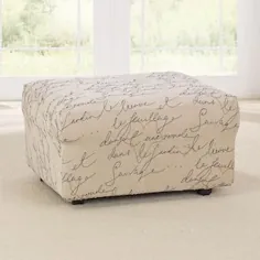 Slipcover Sure Fit Waverly Stretch Pen Pal Ottoman