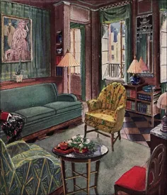 1929 اتاق نشیمن مدرن توسط کارپن
