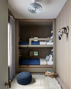 استودیو ویلیام هفنر در اینستاگرام: "تخت های دو طبقه یکپارچه سفارشی راه حل کامل خواب برای هر اتاق کودک را ارائه می دهد - همانطور که در این خانه مونته سیتو نشان داده شده است.  hullphoto ”