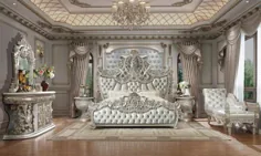 مجموعه اتاق خواب KING Baroque Belle Silver 3 عدد طرح سنتی خانگی HD-8088 (HD-EK808-Set-3)