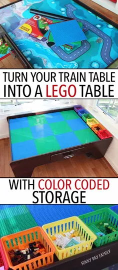 میز قطار خود را به یک میز لگو با ذخیره سازی رنگی تبدیل کنید