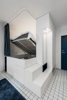 معماران HEIMA مجموعه ای از آپارتمان های کوچک را طراحی کرده اند که هرکدام تختخواب سفارشی خود را دارند