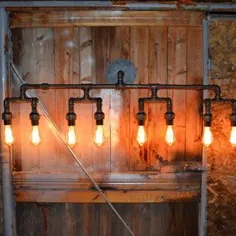روشنایی صنعتی روشنایی Mason Jar Light Steampunk |  اتسی