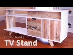 تخته سه لا DIY و پایه کنسول تلویزیون پالت چوبی بازیافتی - نحوه ساخت آن
