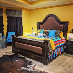 Red Dirt Revivals در اینستاگرام: "این اتاق خواب دارای مجموعه ملافه های زرد خرد شده ما چقدر شایان ستایش است؟!؟ ❤️؟"
