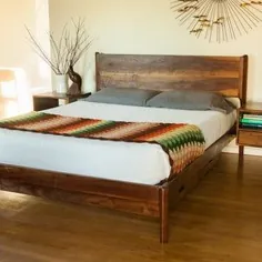 تختخواب مدرن کلاسیک با فضای ذخیره سازی (تخت سبک مدرن دانمارکی قرن میانه)