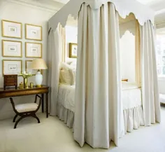 سبک اتاق خواب: 10 روش برای پوشاندن تخت خواب سایبان