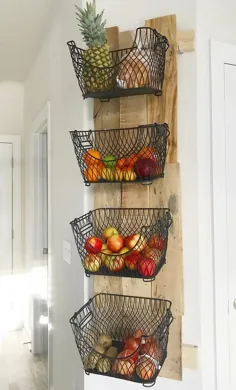 چگونه می توان یک دارنده میوه و سبزیجات دیواری DIY ساخت!