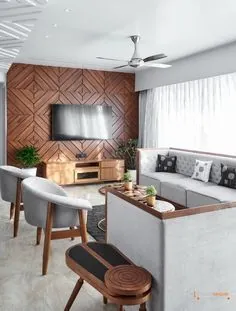 فضای داخلی آپارتمان با عناصر تأکید برانگیز غنی شده |  Studio Imagine - خاطرات معماران