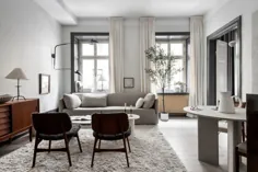Apartamento nórdico con ترکیب قابل تشدید رنگهای نوتروس و گریز |  خوشمزه ها